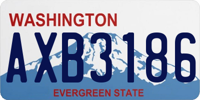 WA license plate AXB3186