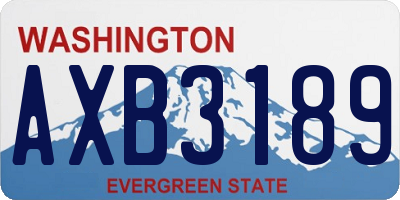 WA license plate AXB3189