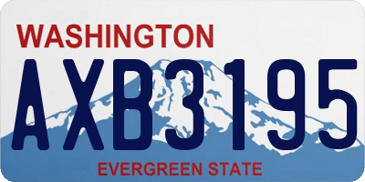 WA license plate AXB3195