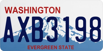 WA license plate AXB3198