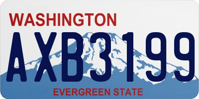 WA license plate AXB3199