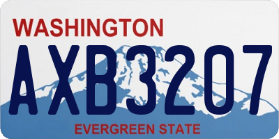 WA license plate AXB3207
