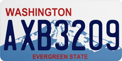 WA license plate AXB3209