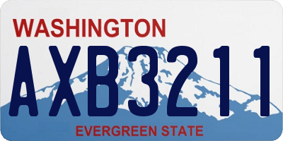 WA license plate AXB3211