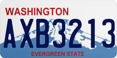 WA license plate AXB3213