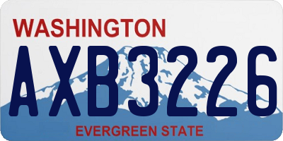 WA license plate AXB3226
