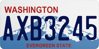 WA license plate AXB3245
