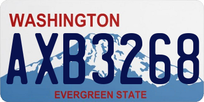 WA license plate AXB3268