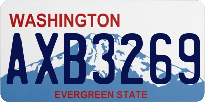 WA license plate AXB3269
