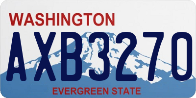 WA license plate AXB3270