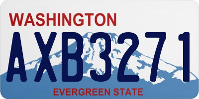 WA license plate AXB3271