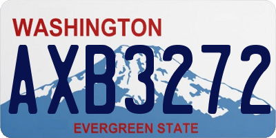 WA license plate AXB3272