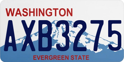 WA license plate AXB3275