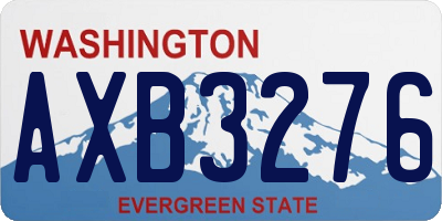 WA license plate AXB3276