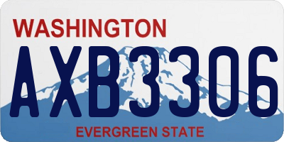 WA license plate AXB3306