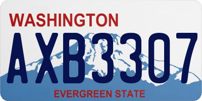 WA license plate AXB3307