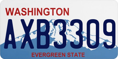 WA license plate AXB3309