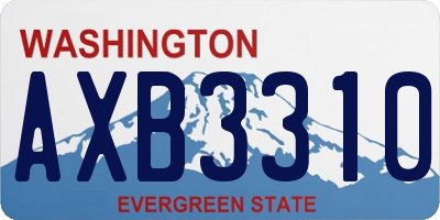 WA license plate AXB3310