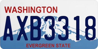 WA license plate AXB3318