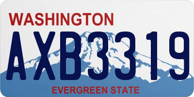 WA license plate AXB3319