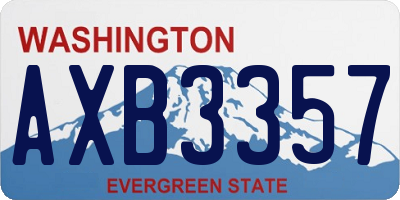 WA license plate AXB3357