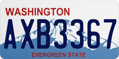 WA license plate AXB3367
