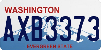 WA license plate AXB3373