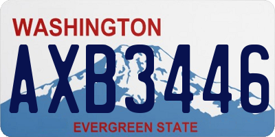 WA license plate AXB3446