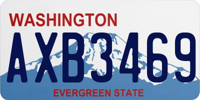 WA license plate AXB3469