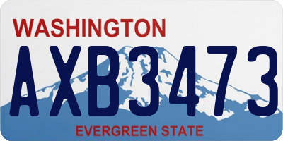 WA license plate AXB3473
