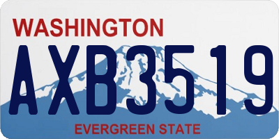 WA license plate AXB3519