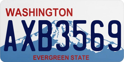 WA license plate AXB3569