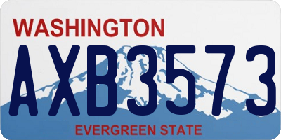 WA license plate AXB3573