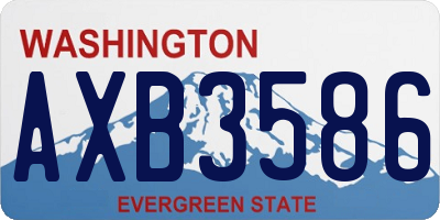 WA license plate AXB3586