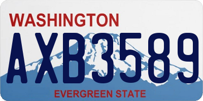 WA license plate AXB3589