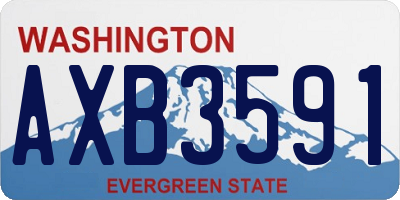 WA license plate AXB3591