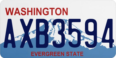 WA license plate AXB3594