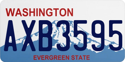 WA license plate AXB3595
