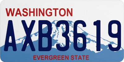 WA license plate AXB3619