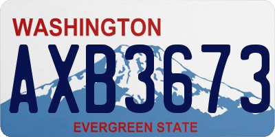 WA license plate AXB3673