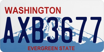 WA license plate AXB3677