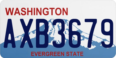 WA license plate AXB3679