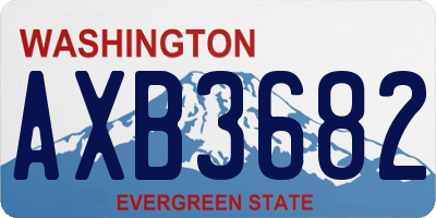 WA license plate AXB3682