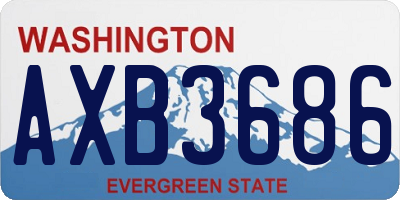 WA license plate AXB3686