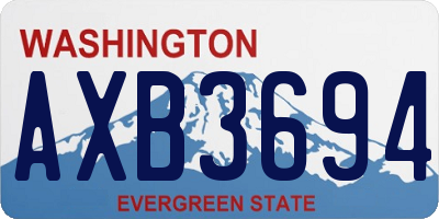 WA license plate AXB3694