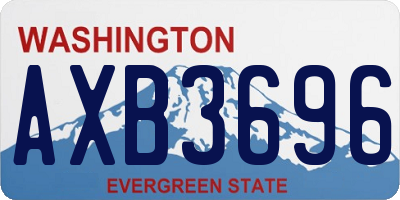 WA license plate AXB3696