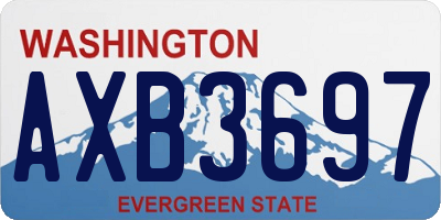 WA license plate AXB3697