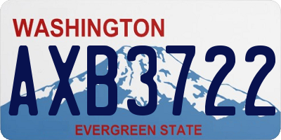 WA license plate AXB3722