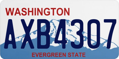 WA license plate AXB4307