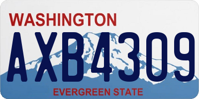 WA license plate AXB4309